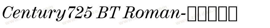 Century725 BT Roman字体转换